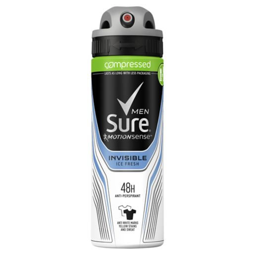 Sure Invisible Ice Antiperspirant compressed can