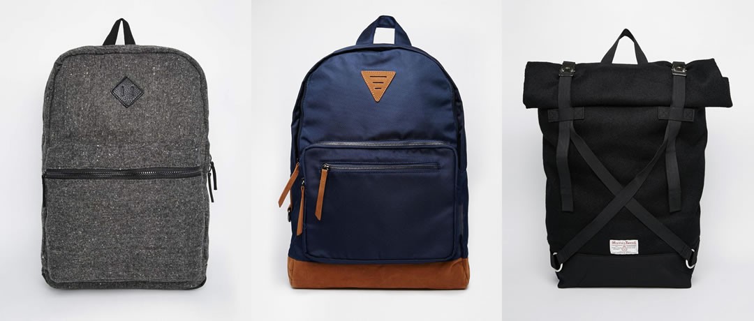 Male fashion shop advice backpacks