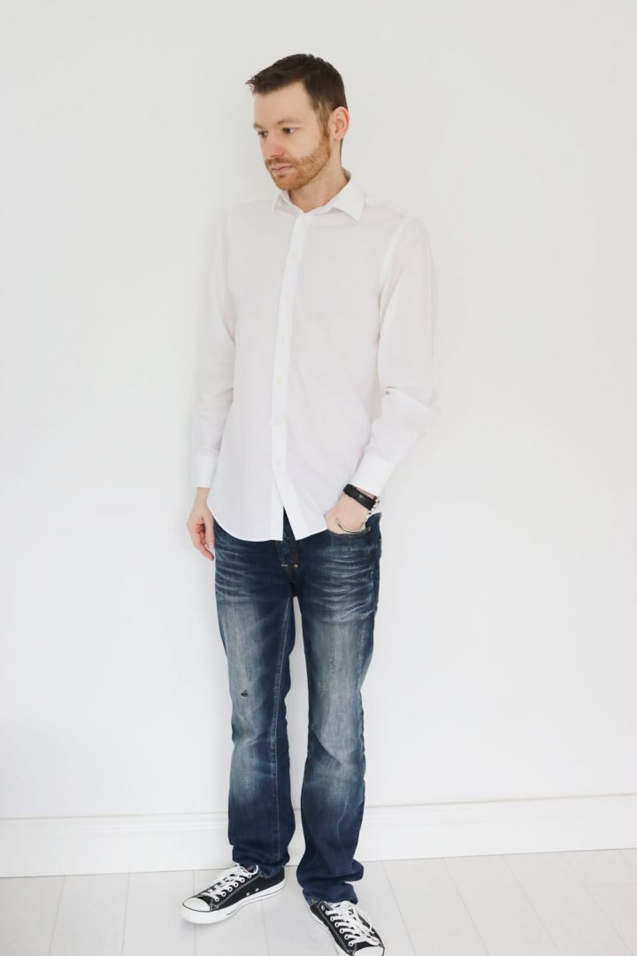 white smart casual attire