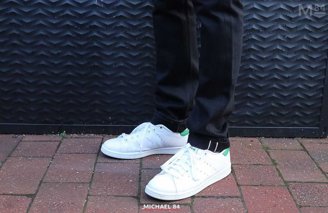 White Trainers With Selvedge Jeans