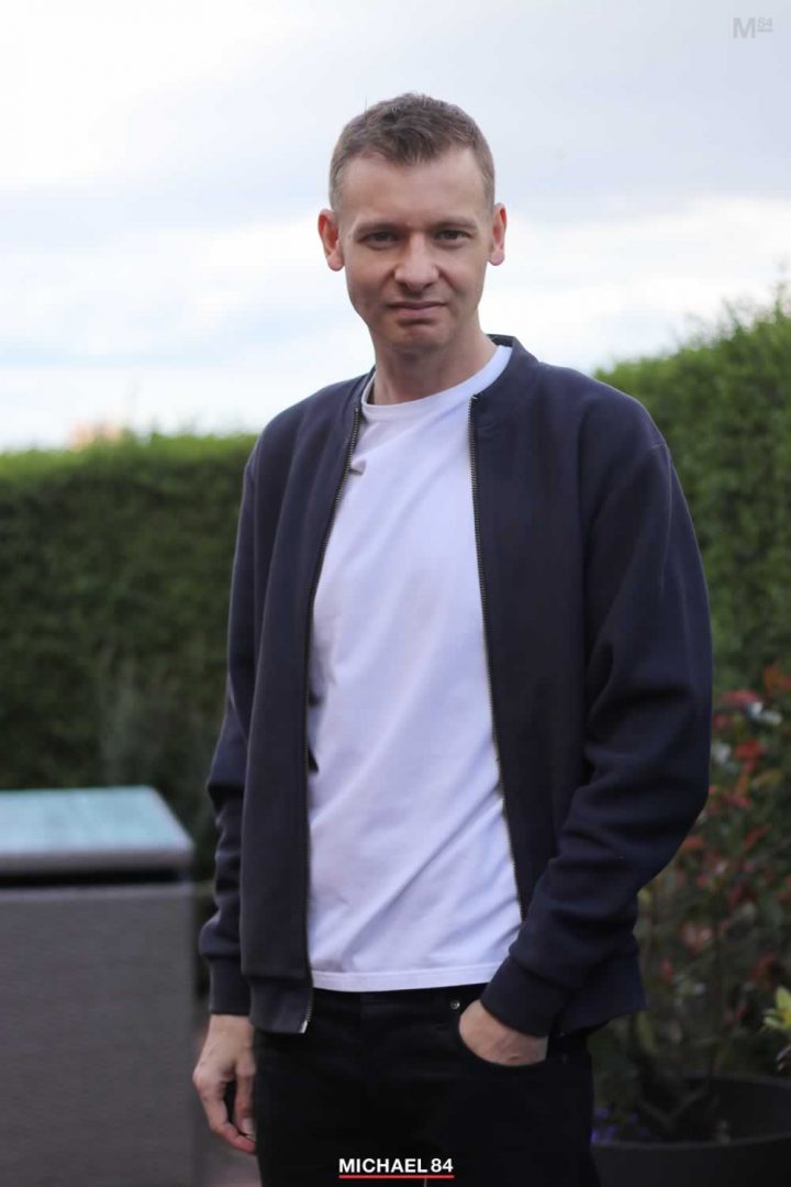 White T Shirt With Bomber Jacket