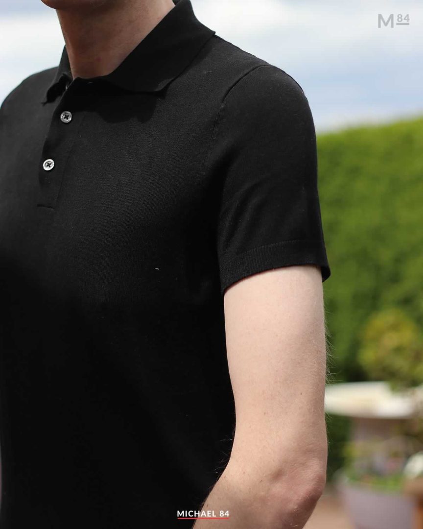 Close up of the Zara Polo Shirt